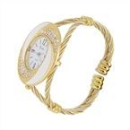 Relógio Feminino Bracetele Branco com Strass